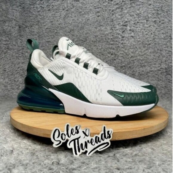 Nike Air Max 270 White Vintage Green Size 7 Women Sneakers HQ3421-100 - Picture 3 of 8